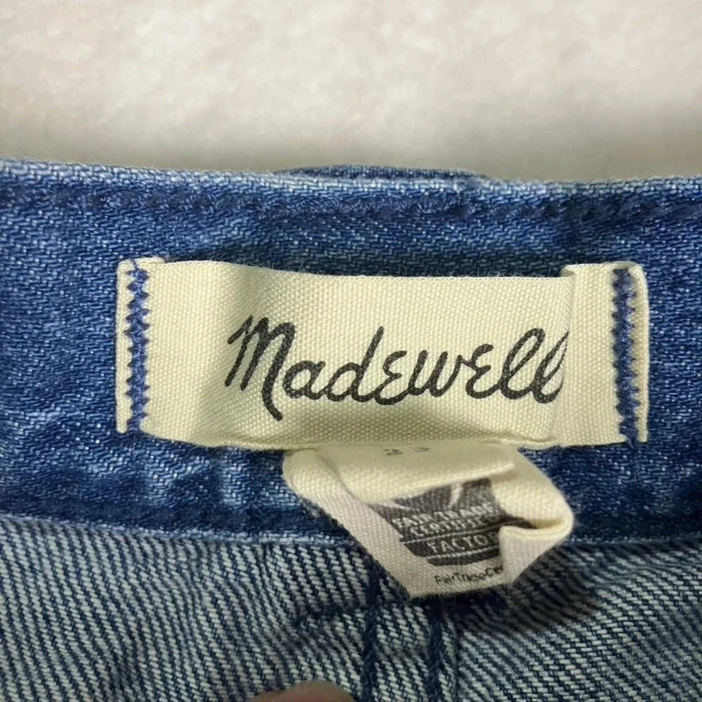 Madewell Womens Size 23 Jeans Medium Wash‎ High Rise Straight Leg Cotton Factory